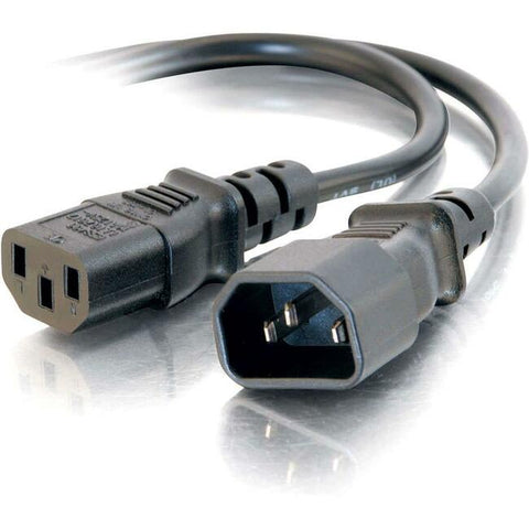 C2G 1ft 16 AWG 250 Volt Computer Power Extension Cord (IEC320C14 to IEC320C13)