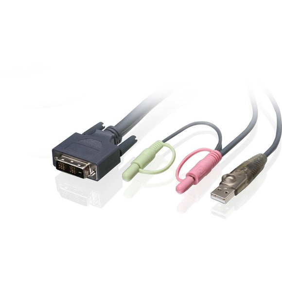 IOGEAR 6ft (1.8m) Single Link DVI-D USB KVM Cable