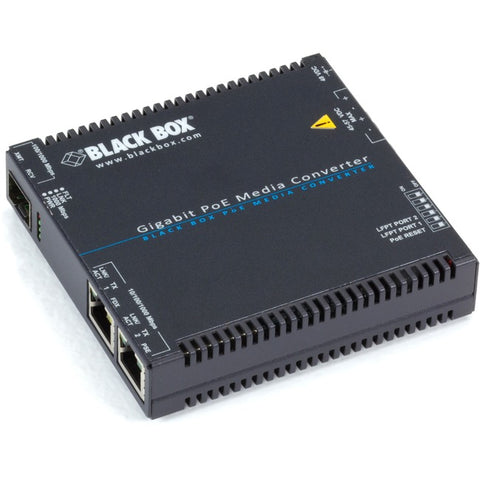 Black Box Gigabit PoE Media Converter, 10/100/1000BASE-T to SFP