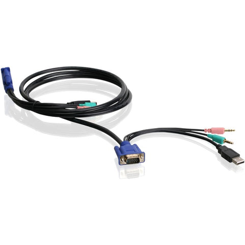 IOGEAR 6ft USB VGA KVM Cable with Speaker and Mic