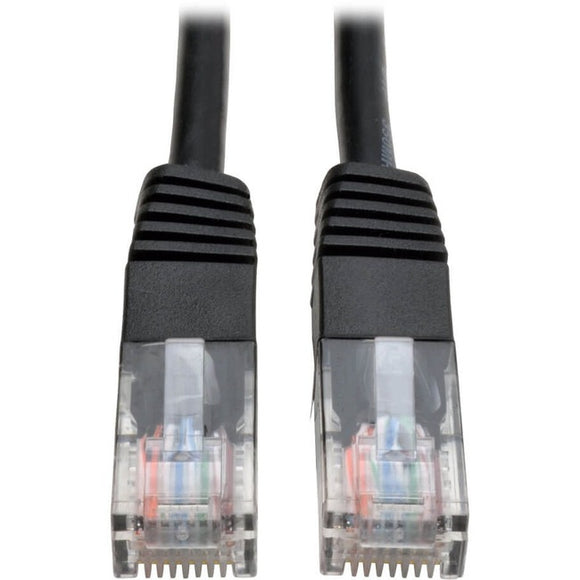 Tripp Lite Cat5e 350 MHz Molded (UTP) Ethernet Cable (RJ45 M/M) PoE Black 15 ft. (4.57 m)