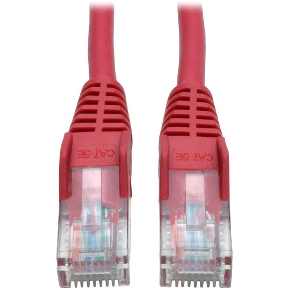 Tripp Lite Cat5e 350 MHz Snagless Molded (UTP) Ethernet Cable (RJ45 M/M) PoE Red 3 ft. (0.91 m)