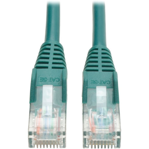 Tripp Lite 10ft Cat5e / Cat5 Snagless Molded Patch Cable RJ45 M/M Green 10'