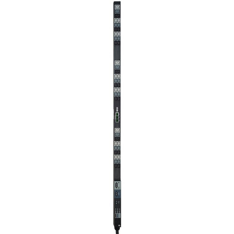 Tripp Lite PDU 12.6kW 3-Phase Local Metered PDU 208V Outlets (36 C13 & 9 C19) Hubbell 50A CS8365C 6 ft. (1.83 m) Cord 0U Vertical TAA