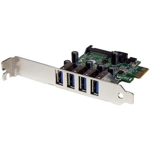 StarTech.com 4 Port PCI Express PCIe SuperSpeed USB 3.0 Controller Card Adapter with UASP - SATA Power