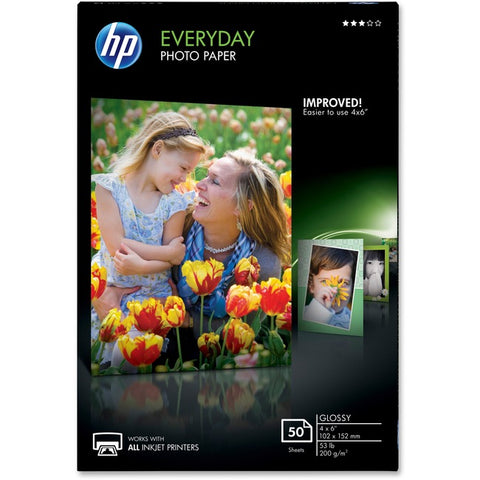 HP Glossy Photo Paper-50 sheet/4 x 6 in