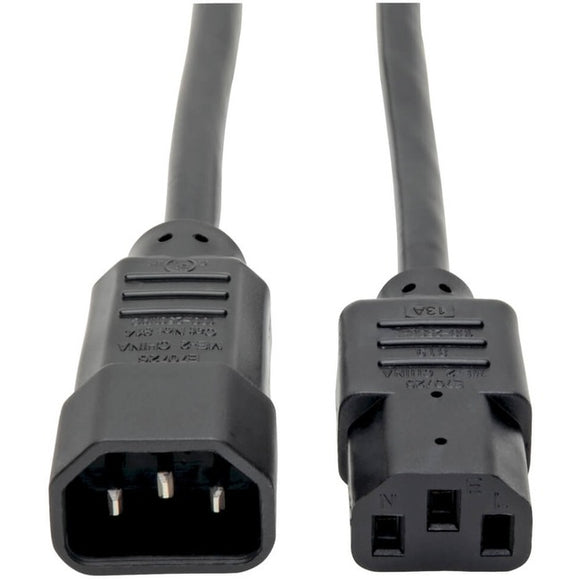 Tripp Lite Computer Power Extension Cord Adapter 10A 18AWG C14 to C13 2ft