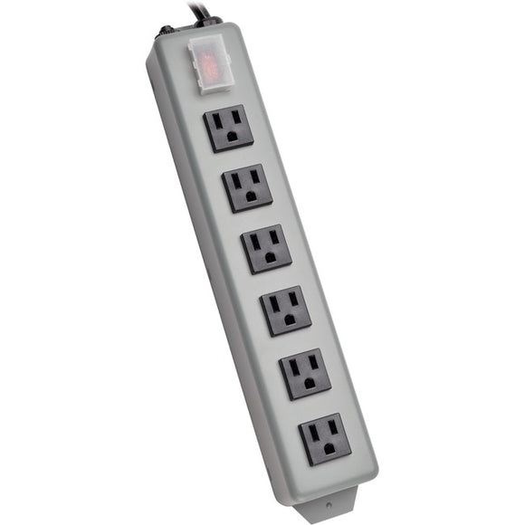 Tripp Lite Waber Industrial Power Strip Metal Lighted Power Switch 6-Outlet 6 ft. (1.83 m) Cord