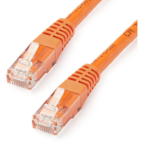 StarTech.com 100ft CAT6 Ethernet Cable - Orange Molded Gigabit - 100W PoE UTP 650MHz Category 6 Patch Cord UL Certified Wiring/TIA