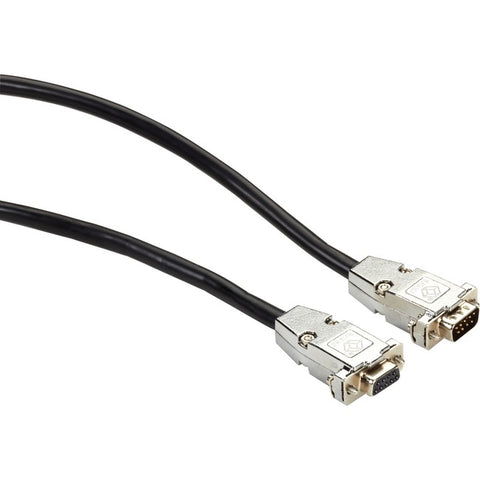 Black Box RS-232 Shielded Cable W/ Metal Hoods DB9M/F 5Ft. Black