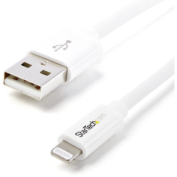 StarTech.com 2m (6ft) Long White Apple® 8-pin Lightning Connector to USB Cable for iPhone / iPod / iPad