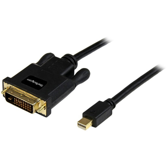 StarTech.com 3ft Mini DisplayPort to DVI Cable, Mini DP to DVI-D Adapter/Converter Cable, 1080p Video, mDP 1.2 to DVI Monitor/Display