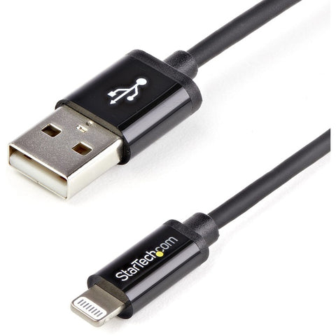 StarTech.com 1m (3ft) Black Apple® 8-pin Lightning Connector to USB Cable for iPhone / iPod / iPad