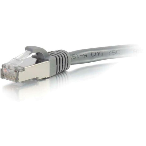 C2G-1ft Cat6a Snagless Shielded (STP) Network Patch Cable - Gray