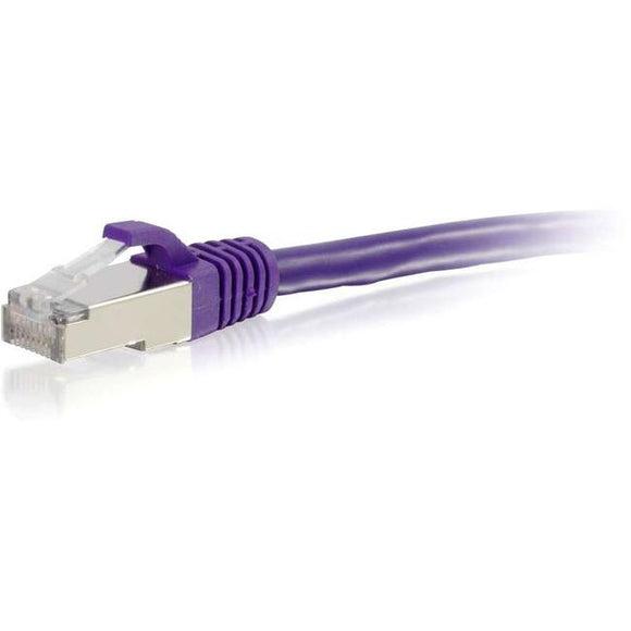 C2G-8ft Cat6 Snagless Shielded (STP) Network Patch Cable - Purple
