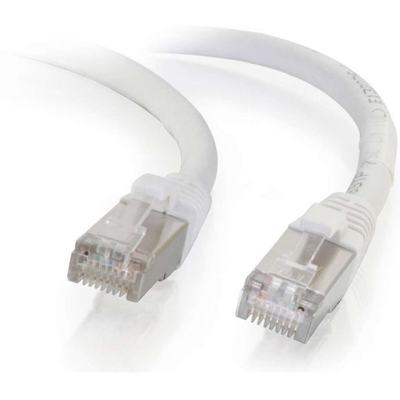 C2G-35ft Cat6 Snagless Shielded (STP) Network Patch Cable - White