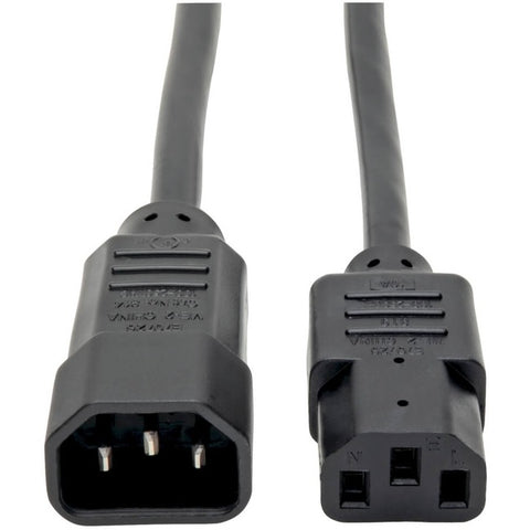 Tripp Lite Computer Power Extension Cord Adapter 10A 18AWG C14 to C13 1ft