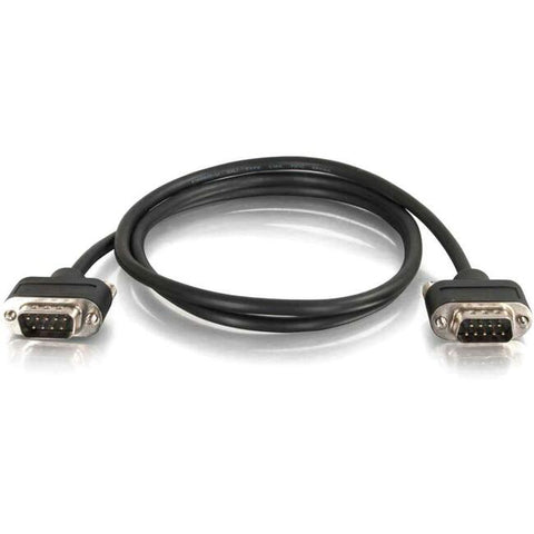 C2G 6ft Serial RS232 DB9 Cable with Low Profile Connectors M/M - In-Wall CMG-Rated