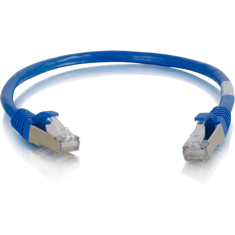 C2G 6in Cat6a Snagless Shielded (STP) Network Patch Cable - Blue
