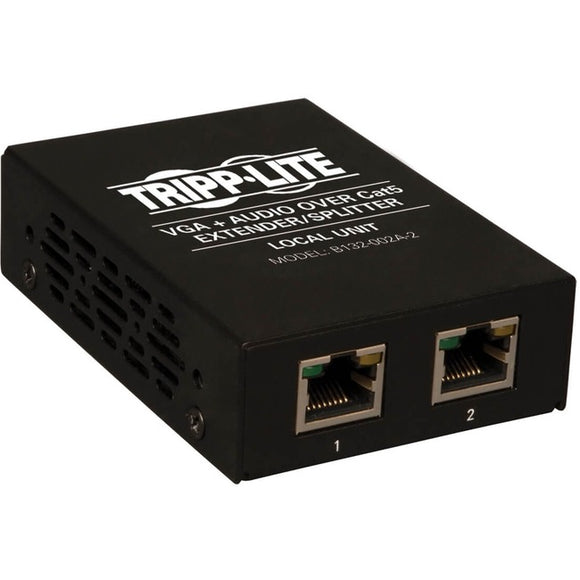 Tripp Lite 2-Port VGA with Audio over Cat5 / Cat6 Extender Splitter, Transmitter