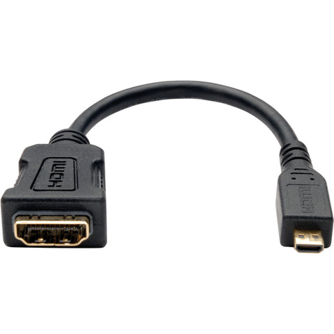 Tripp Lite 6in Micro HDMI to HDMI Adapter Converter HDMI Male Type D to HDMI Female M/F 6"