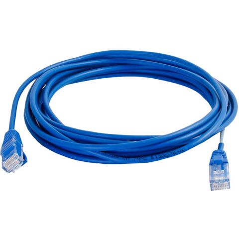 C2G 6in Cat5e Snagless Unshielded (UTP) Slim Network Patch Cable - Blue