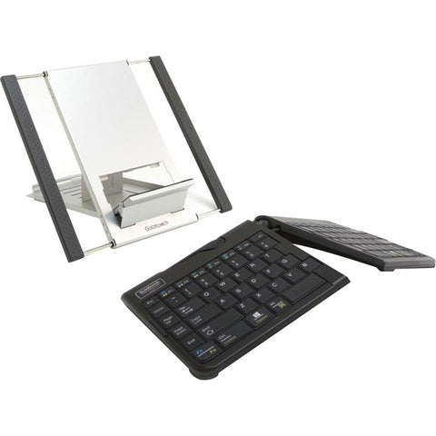 Go!2 Mobile Keyboard (Bluetooth Wireless) and Notebook Stand Bundle (Graphite Aluminum)
