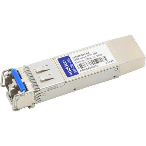 AddOn HP 455886-B21 Compatible TAA Compliant 10GBase-LR SFP+ Transceiver (SMF, 1310nm, 10km, LC, DOM)