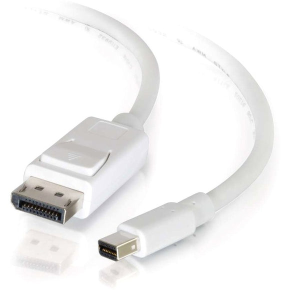 C2G 3ft Mini DisplayPort to DisplayPort Adapter Cable M/M - White