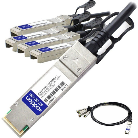 AddOn Cisco QSFP-4SFP10G-CU5M Compatible TAA Compliant 40GBase-CU QSFP+ to 4xSFP+ Direct Attach Cable (Passive Twinax, 5m)