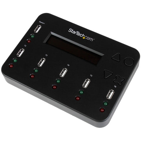 StarTech.com Standalone 1 to 5 USB Thumb Drive Duplicator/Eraser, Multiple Flash Drive Copier, 1.5 GB/min Sector-by-Sector, 3 Erase Modes