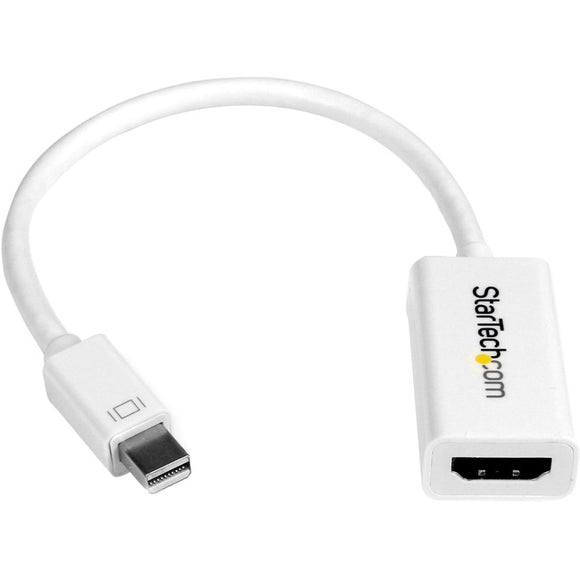 StarTech.com Mini DisplayPort to HDMI 4K Audio / Video Converter - mDP 1.2 to HDMI Active Adapter for Mac Book Pro / Mac Book Air - 4K @ 30 Hz - White