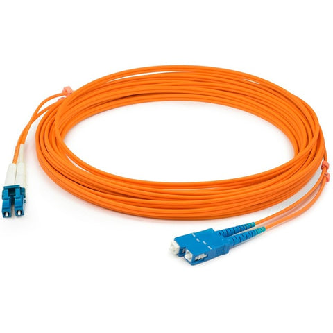 AddOn 2m LC (Male) to SC (Male) Orange OM1 Duplex Fiber OFNR (Riser-Rated) Patch Cable