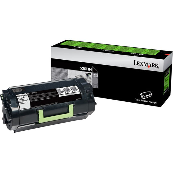 Lexmark 520HN High Yield Laser Toner Cartridge - Black - 1 Pack