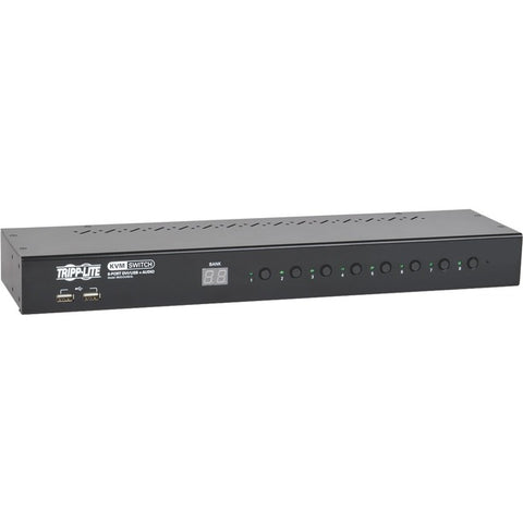Tripp Lite 8-Port Rackmount DVI/USB KVM Switch w/ Audio & 2-Port USB Hub 1U