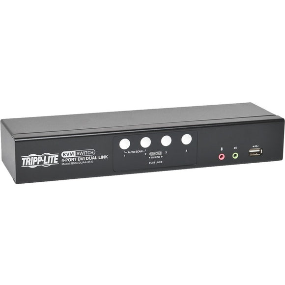 Tripp Lite KVM Switch 4-Port DVI Dual-Link / USB w/ Audio & 4x 6ft Cables