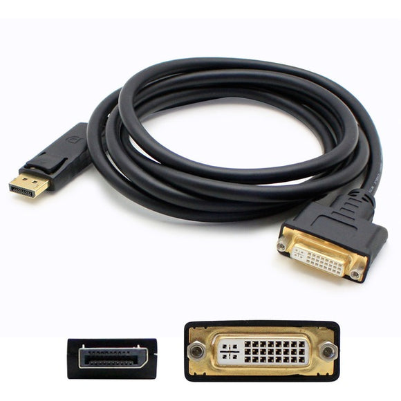 5PK DisplayPort 1.2 Male to DVI-I (29 pin) Female Black Adapters Which Requires DP++ For Resolution Up to 2560x1600 (WQXGA)