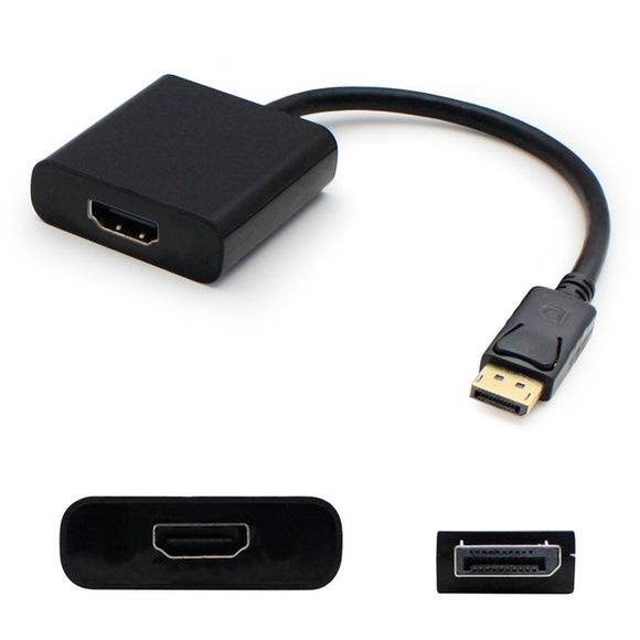 5PK DisplayPort 1.2 Male to HDMI 1.3 Female Black Adapters Which Requires DP++ For Resolution Up to 2560x1600 (WQXGA)
