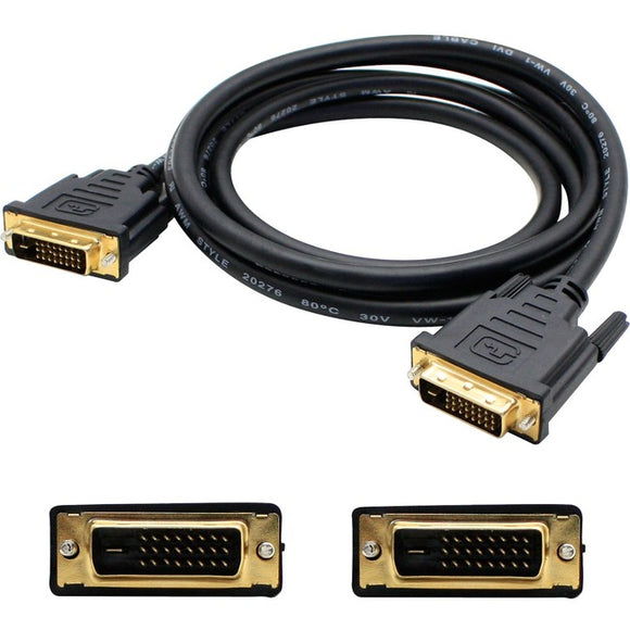 5PK 10ft DVI-D Dual Link (24+1 pin) Male to DVI-D Dual Link (24+1 pin) Male Black Cables For Resolution Up to 2560x1600 (WQXGA)