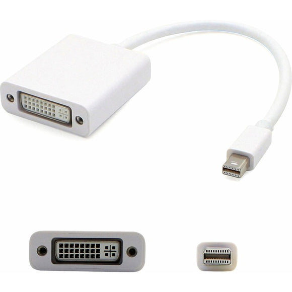 Mini-DisplayPort 1.1 Male to DVI-I (29 pin) Female White Active Adapter For Resolution Up to 1920x1200 (WUXGA)