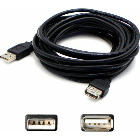 AddOn 15ft USB 2.0 (A) Male to Female Black Cable
