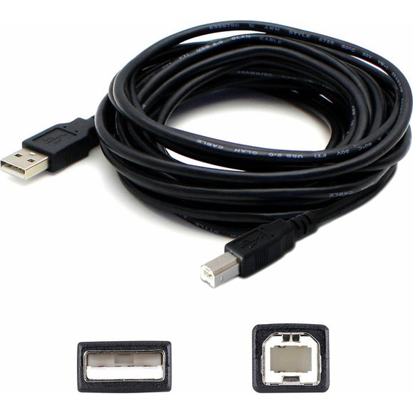 AddOn 5-Pack of 6ft USB 2.0 (A) Male to USB 2.0 (B) Male Black Cables