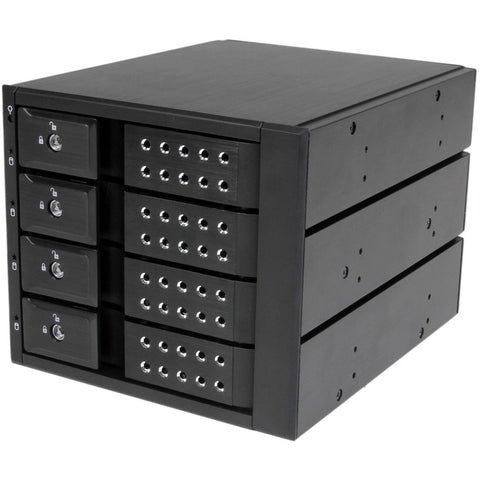 StarTech.com 4 Bay Aluminum Trayless Hot Swap Mobile Rack Backplane for 3.5in SAS II/SATA III - 6 Gbps HDD