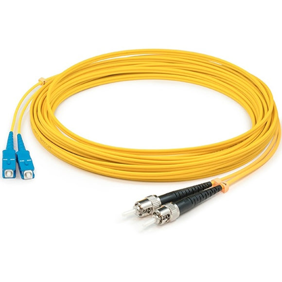 AddOn 3m SC (Male) to ST (Male) Yellow OS2 Duplex Fiber OFNR (Riser-Rated) Patch Cable