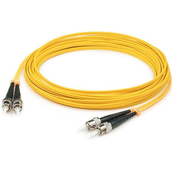 AddOn 1m ST (Male) to ST (Male) Yellow OS2 Duplex Fiber OFNR (Riser-Rated) Patch Cable