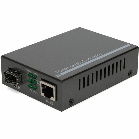 AddOn 10/100/1000Base-TX(RJ-45) to Open SFP Port Media Converter