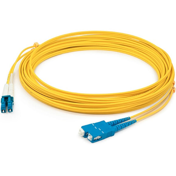 AddOn 1m LC (Male) to ASC (Male) Yellow OS2 Duplex Fiber OFNR (Riser-Rated) Patch Cable