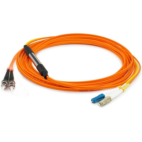 AddOn 1m LC (Male) to ST (Male) Orange OM1 & OS1 Duplex Fiber Mode Conditioning Cable
