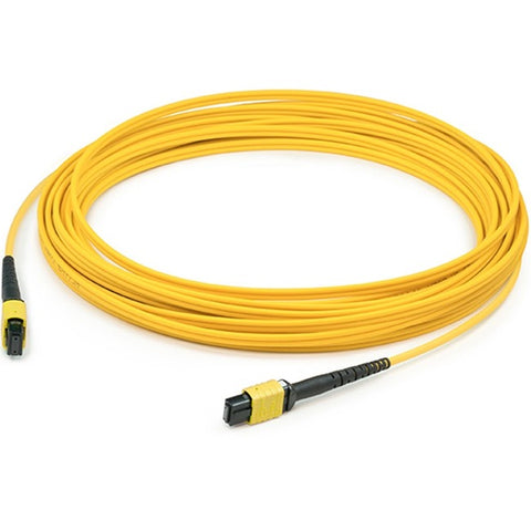 AddOn 1m MPO (Female) to MPO (Female) 12-Strand Yellow OS2 Crossover Fiber OFNR (Riser-Rated) Patch Cable