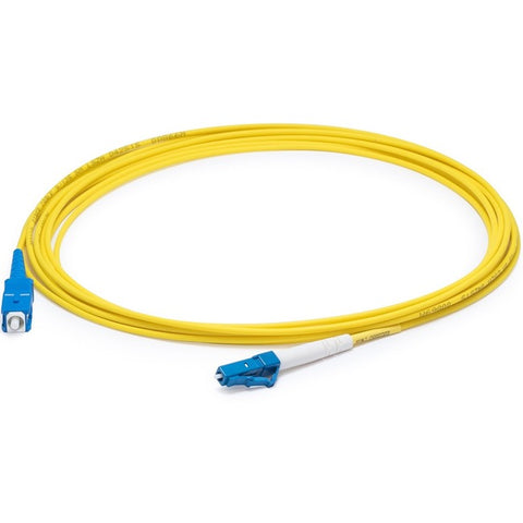 AddOn 15m LC (Male) to SC (Male) Yellow OS2 Simplex Fiber OFNR (Riser-Rated) Patch Cable